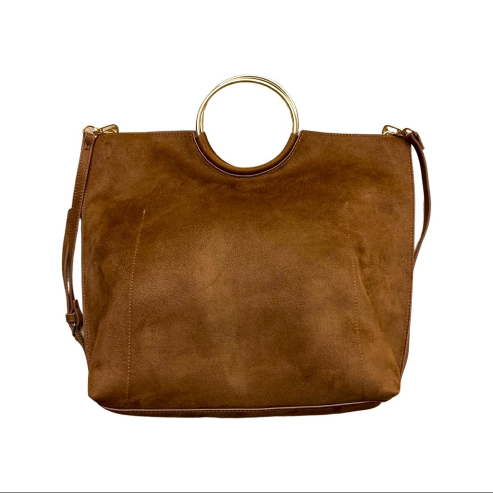 Banana Republic faux suede tote bag